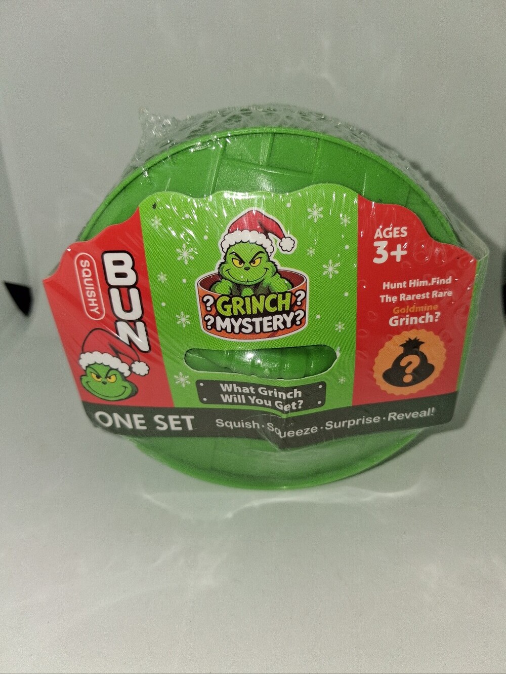 (sealed) Mystery Grinch Squishy Dumpling Bun Toy - Hunt For The Rare